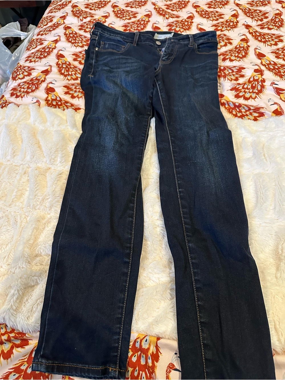 Pilcro and the Letterpress Dark Blue Straight Leg Jeans